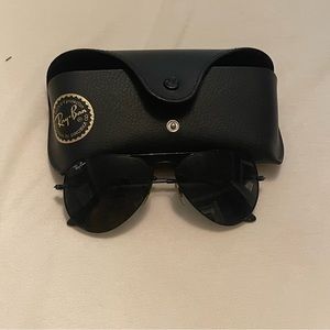 Authentic Black Aviator Ray Bans